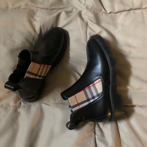 Burberry Plaid Chelsea Boots